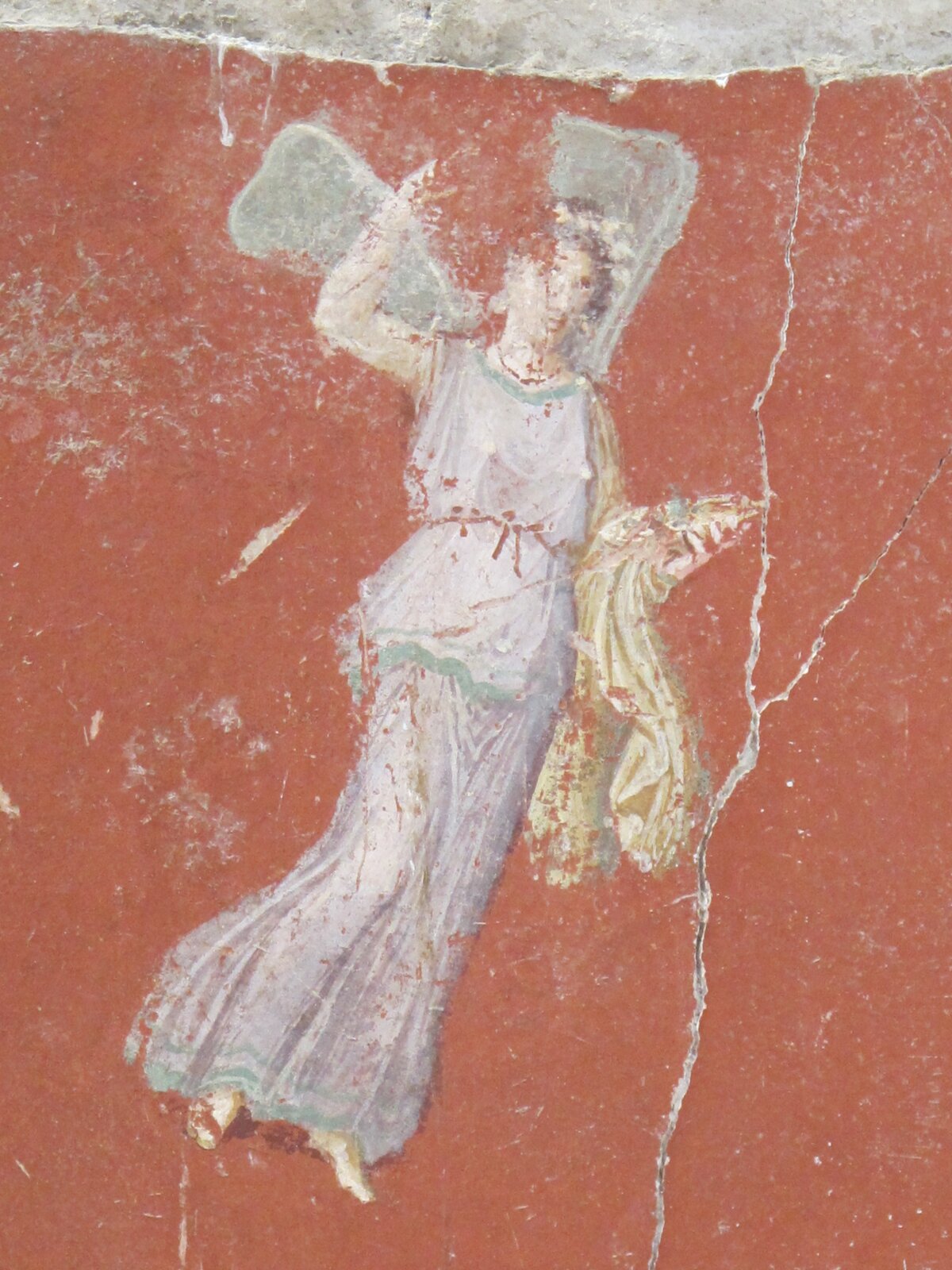 Fragment fresku z Pompejów, I w. n.e. Fragment fresku z Pompejów, I w. n.e. Źródło: ho visto nina volare, licencja: CC BY-SA 2.0.