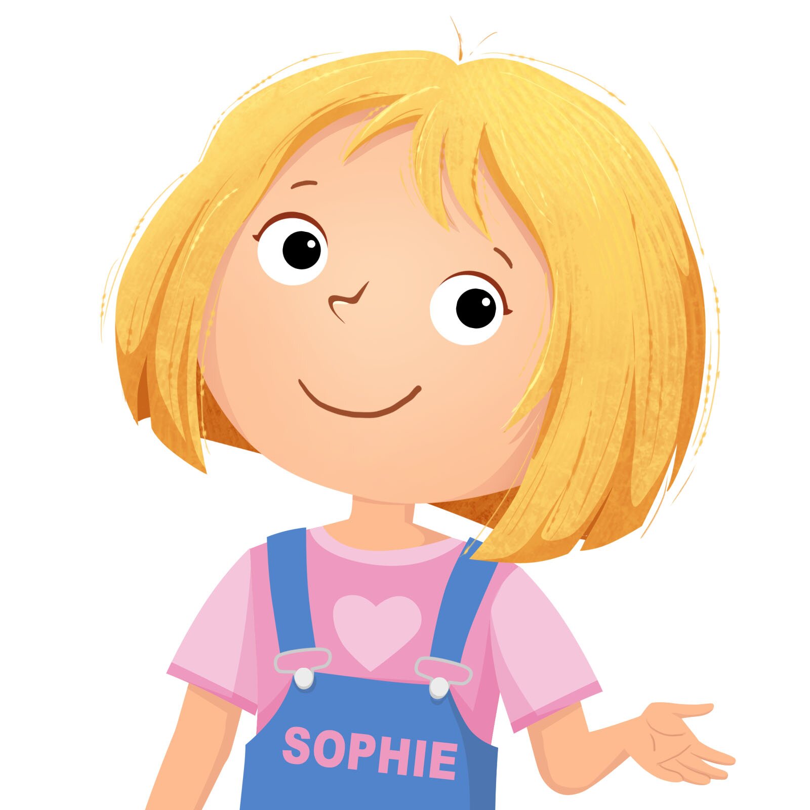 Ilustracja przedstawia dziewczynkę o imieniu   Sophie.