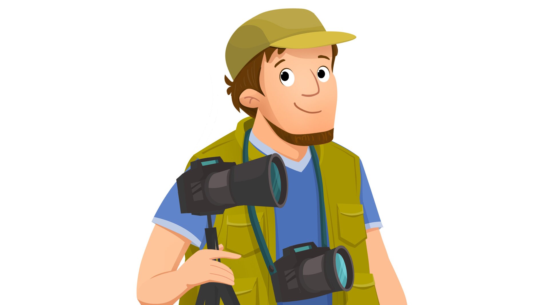 Ilustracja przedstawia fotografa.