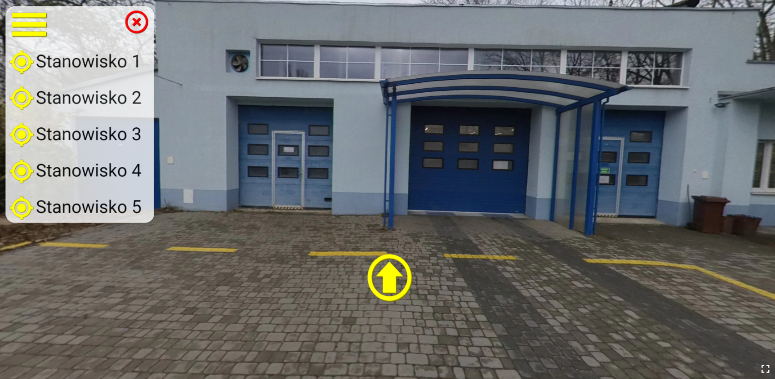 Przykładowy ekran spaceru wirtualnego