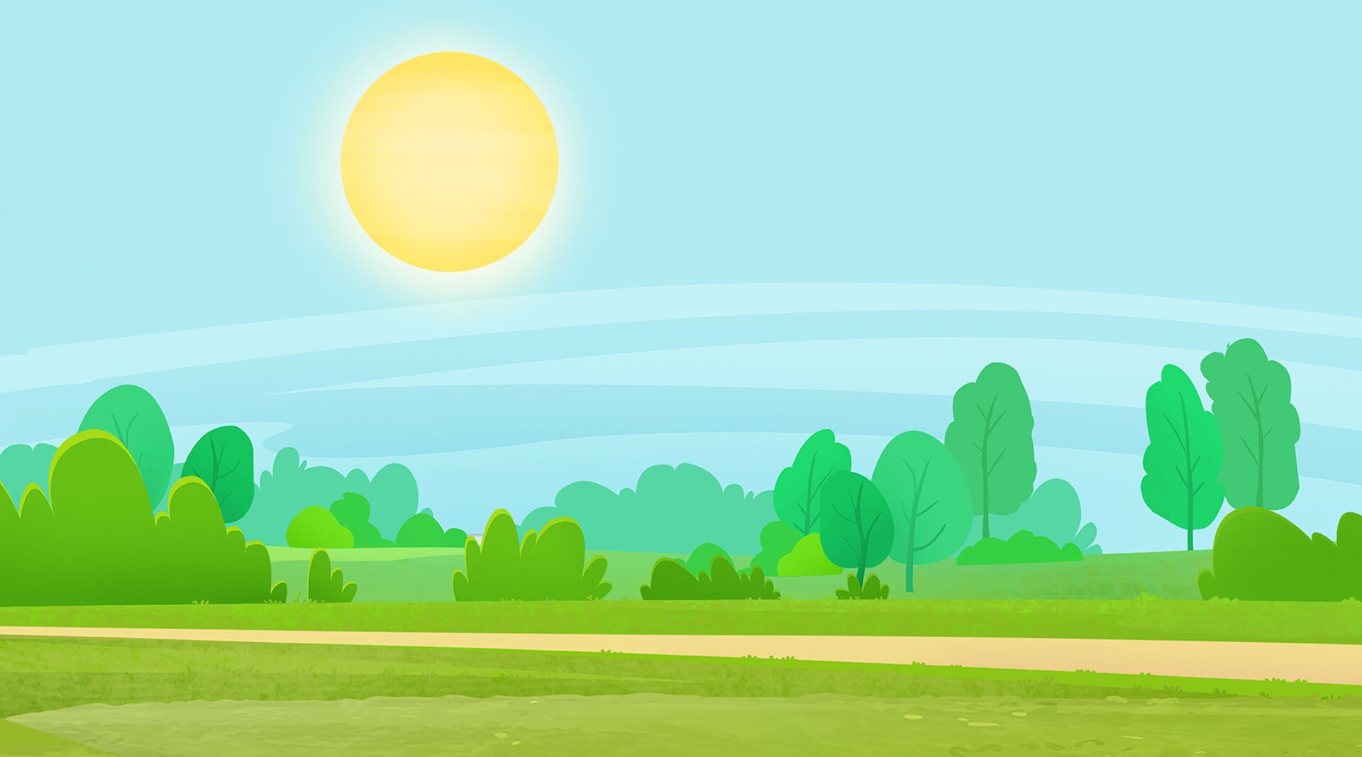 Na ilustracji znajduje się słońce w zenicie 