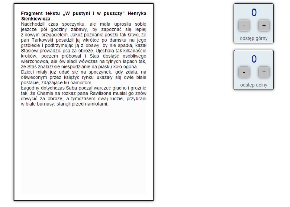 Interaktywne zadanie: Zmiana odstępu między akapitami