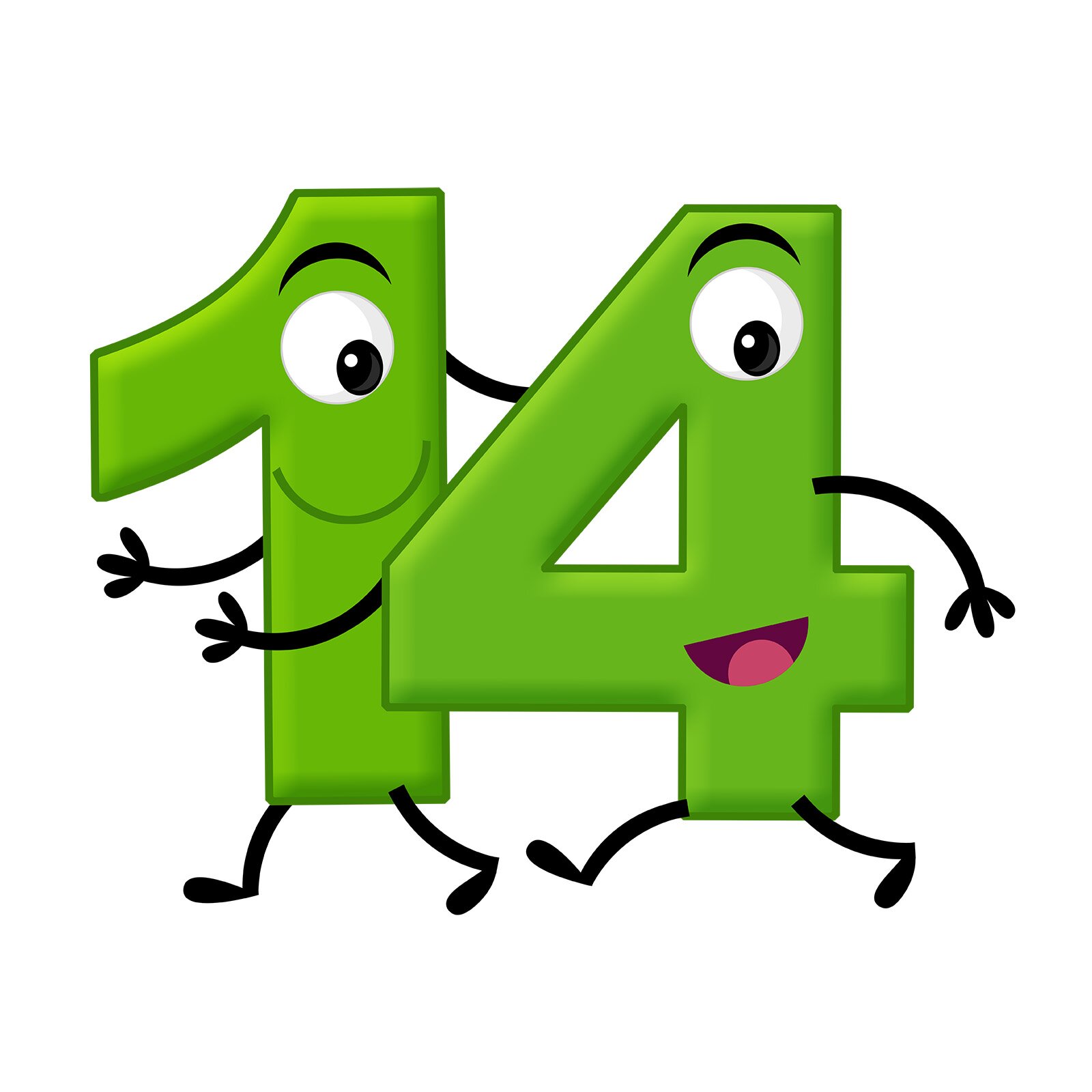 Ilustracja przedstawia liczbę czternaście.