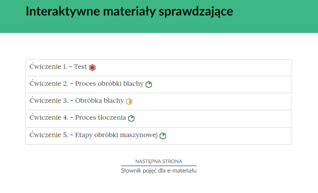 Widok ćwiczeń