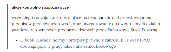 Ilustracja przedstawia przykładowe pojęcie występujące w słowniku, pod którym znajdują się linki do materiałów mutlimedialnych