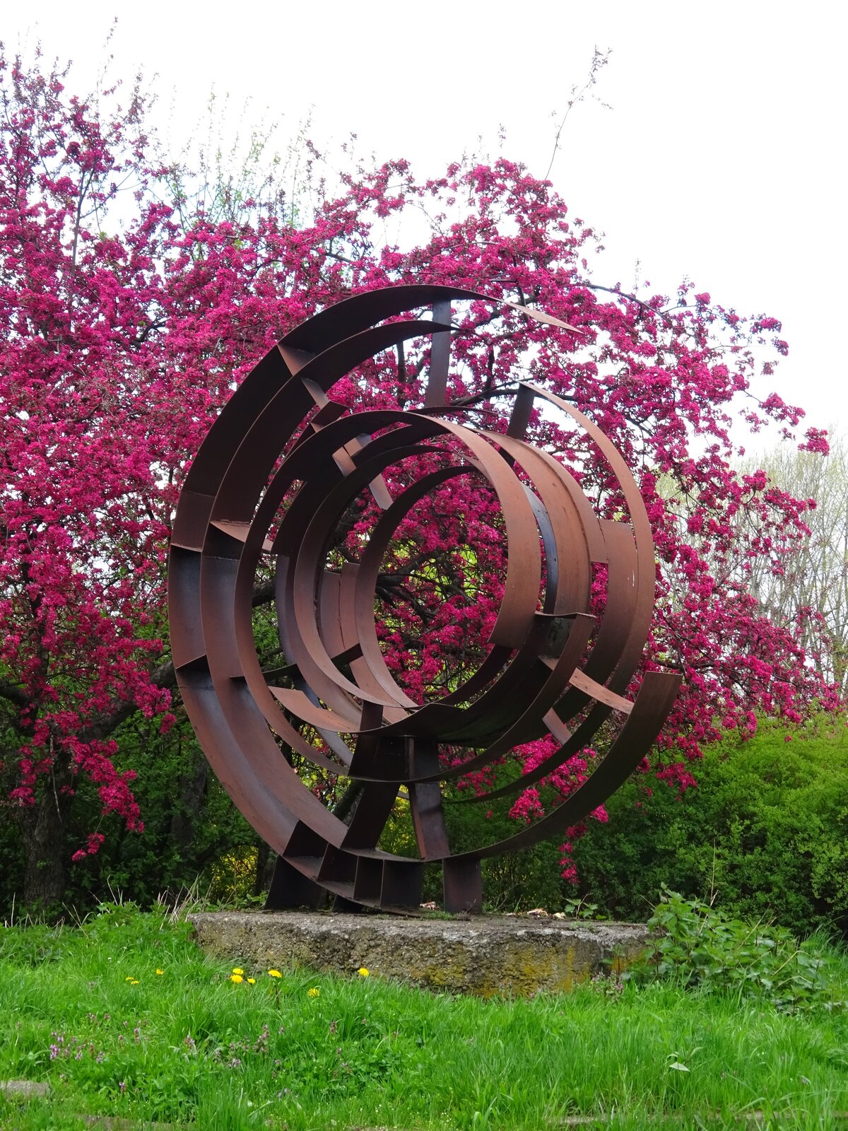 "Spirala kosmiczna" autorstwa Antoniego Hajdeckiego to rzeźba która została wykonana z metalu i jest przykładem artystycznej ekspresji w formie spirali.Głównym elementem rzeźby jest spiralnie skręcona metalowa bryła, która wydaje się rosnąć lub rozciągać się w przestrzeni. Spiralna forma jest dynamiczna i pełna energii, co nadaje dziełu wrażenie ruchu i przepływu. Struktura metalu nadaje rzeźbie fakturę.