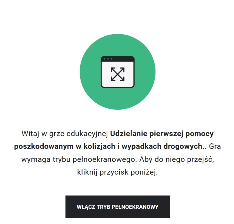 Ekran początkowy gry