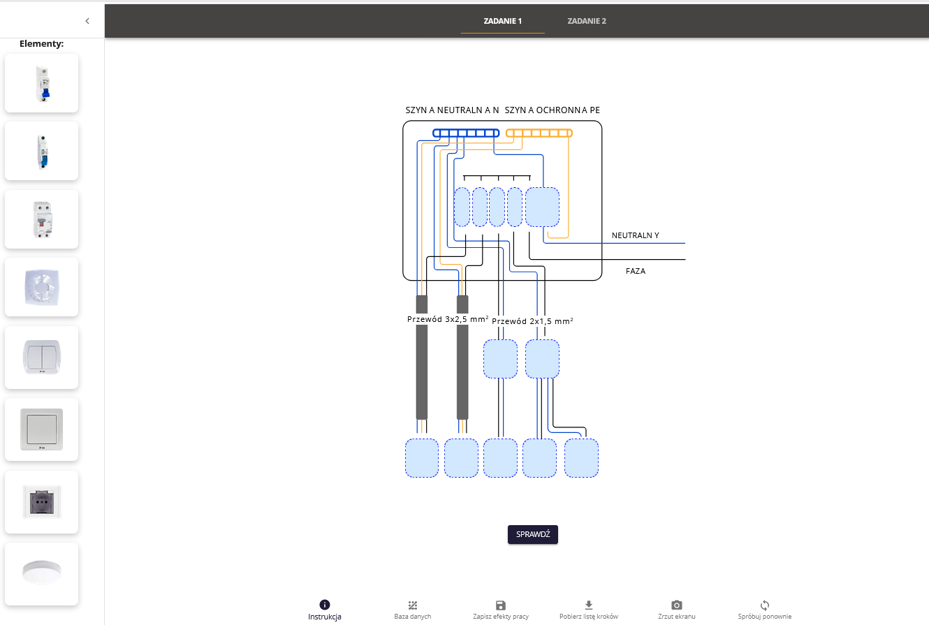 Przykładowy ekran początkowy symulatora