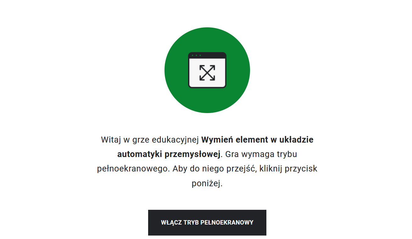 Przykładowy widok gry edukacyjnej