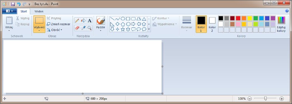 Interaktywne okno programu Paint