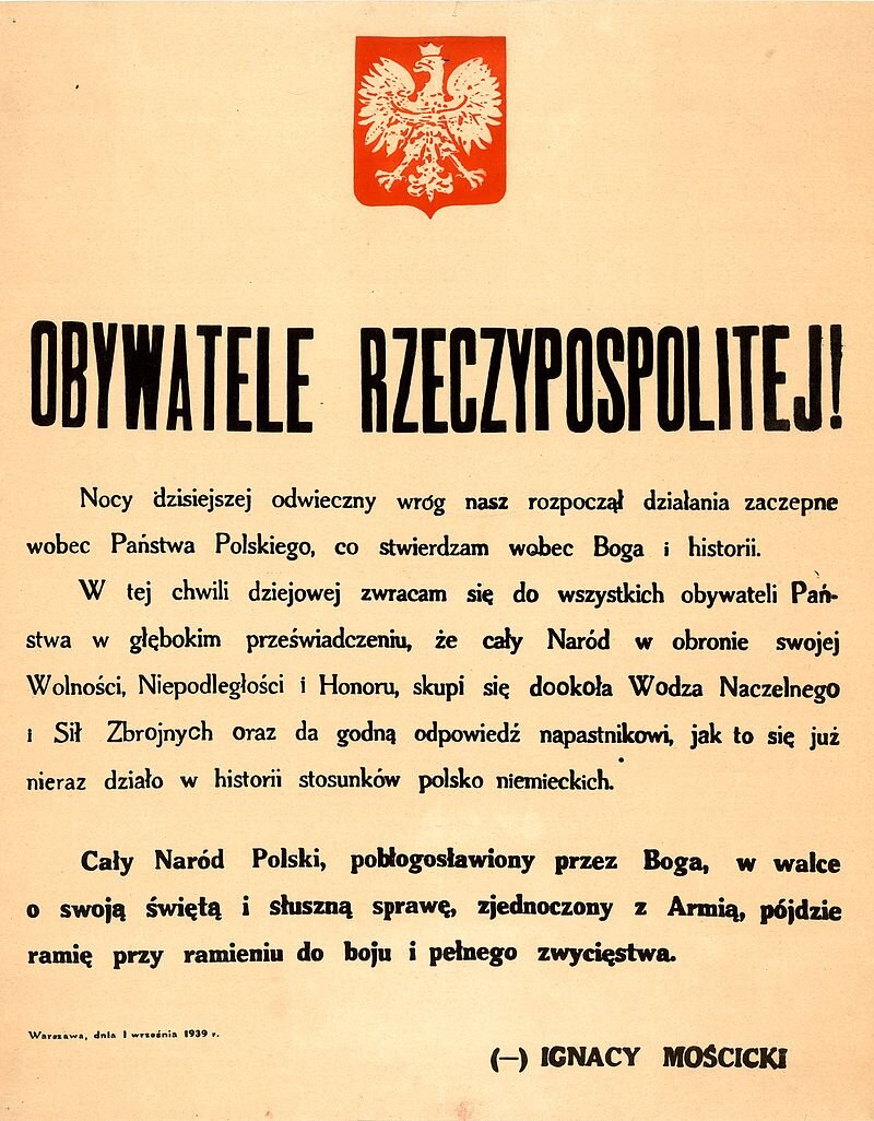 orędzie Mościckiego Źródło: domena publiczna.