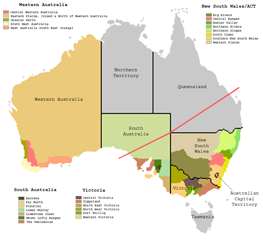 Regiony winiarskie Australii