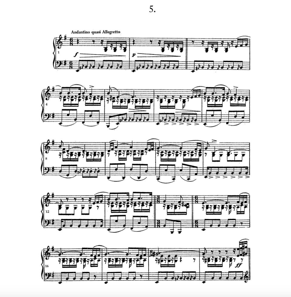 Taniec hiszpański nr 5 Andaluza ze zbioru 12 Tańców hiszpańskich op. 37 na fortepian Enrique Granadosa. 