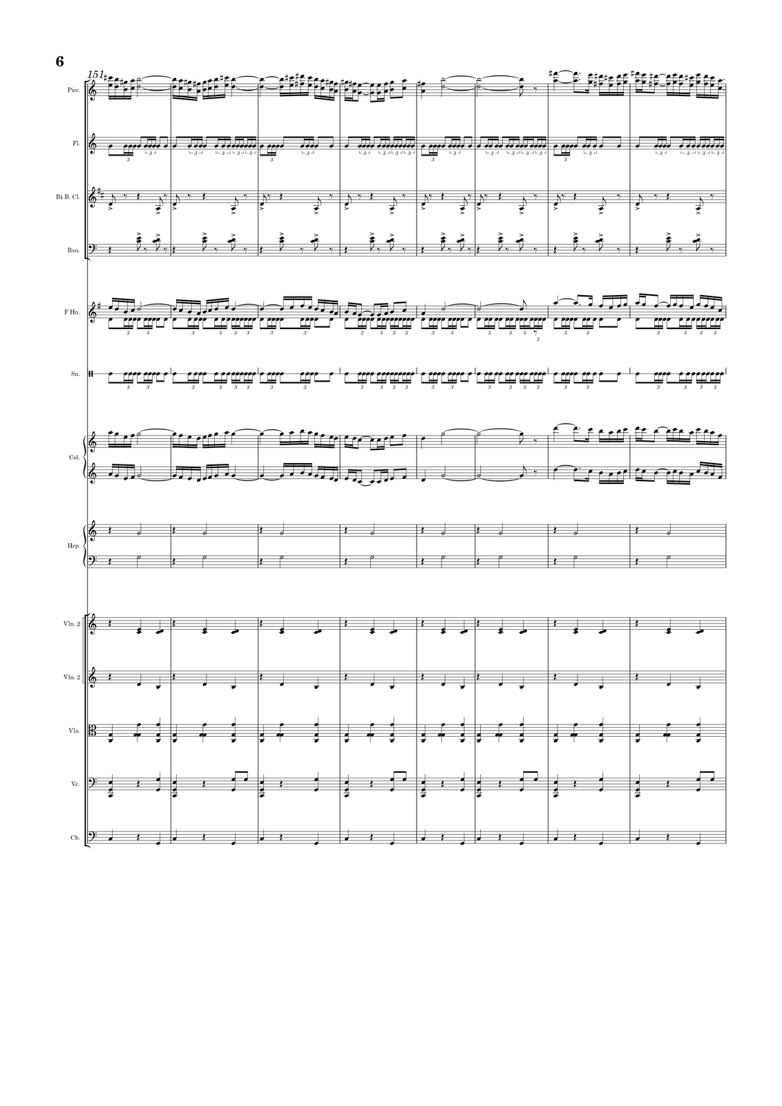 Ilustracja przedstawia stronę partytury utworu.