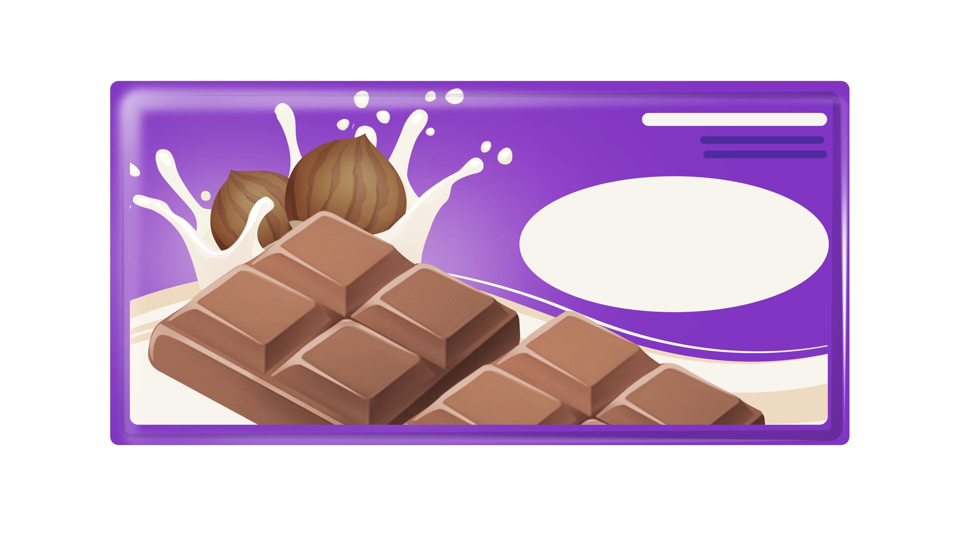Ilustracja przedstawia tabliczkę czekolady.