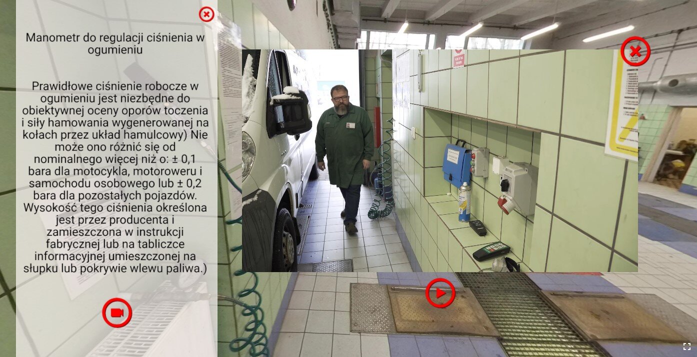 Przykładowy ekran spaceru wirtualnego