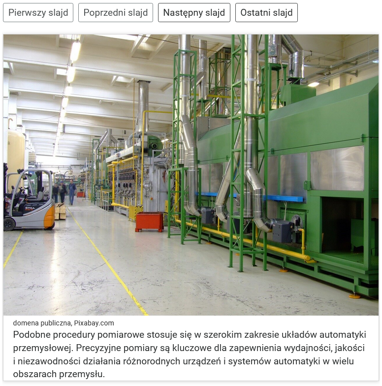 Ilustracja przedstawia jedno ze zdjęć w galerii. Poniżej znajdują się informacje powiązane z grafiką. Powyżej widoczne są przyciski przełączania na zdjęcia kolejne lub cofania do grafik wcześniejszych.