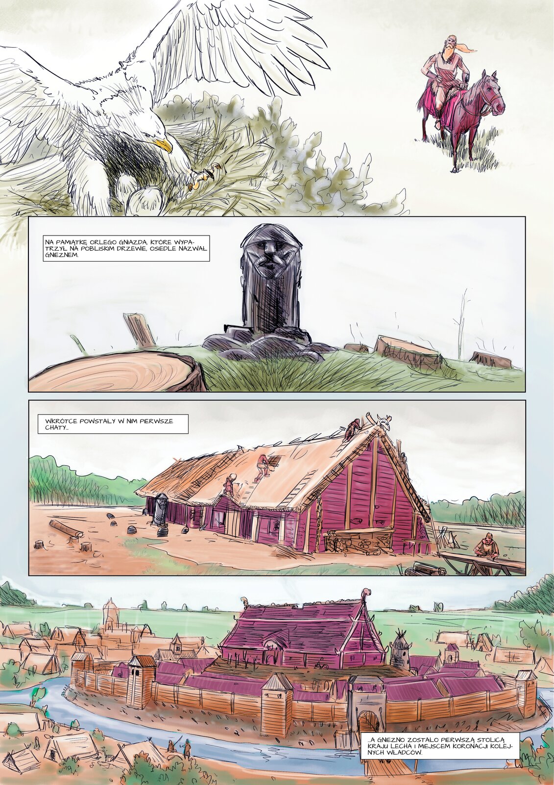 Komiks - Podanie o Lechu, Czechu i Rusie 