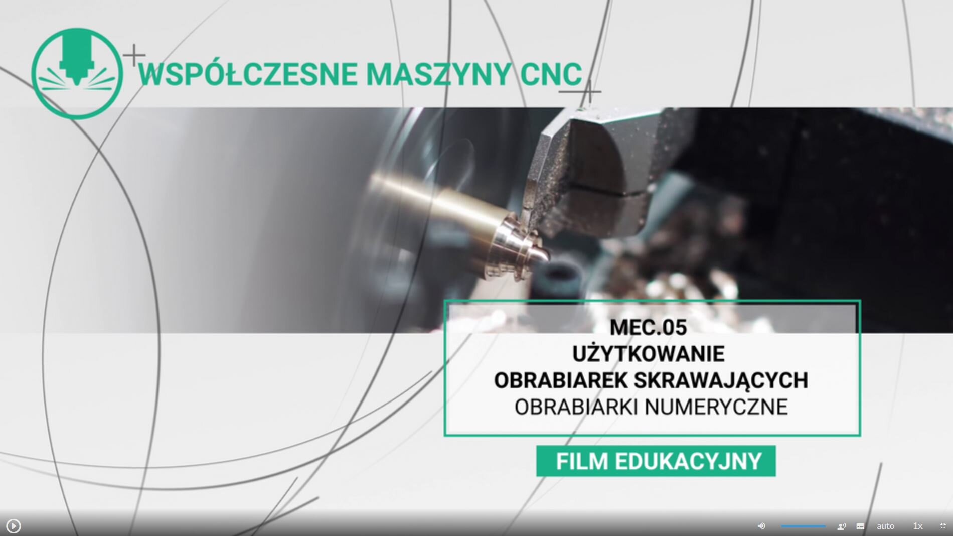 Wygląd ekranu początkowego filmu. U góry znajduje się tytuł lekcji, poniżej grafika z nią powiązana, kategoria lekcji i zakres materiału.