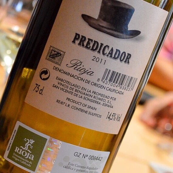 Etykieta białego wina Rioja