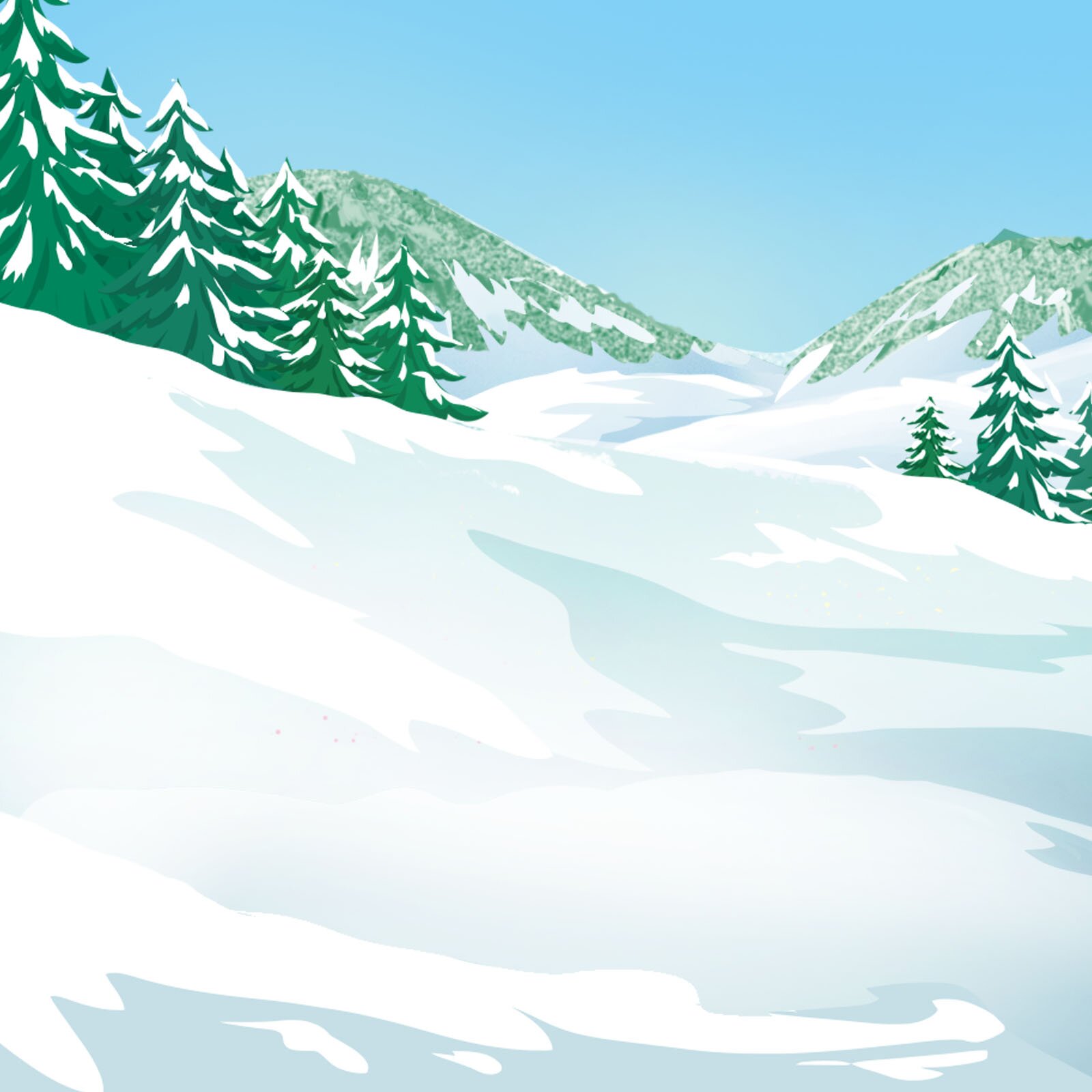 Ilustracja przedstawia ośnieżone górskie szczyty.