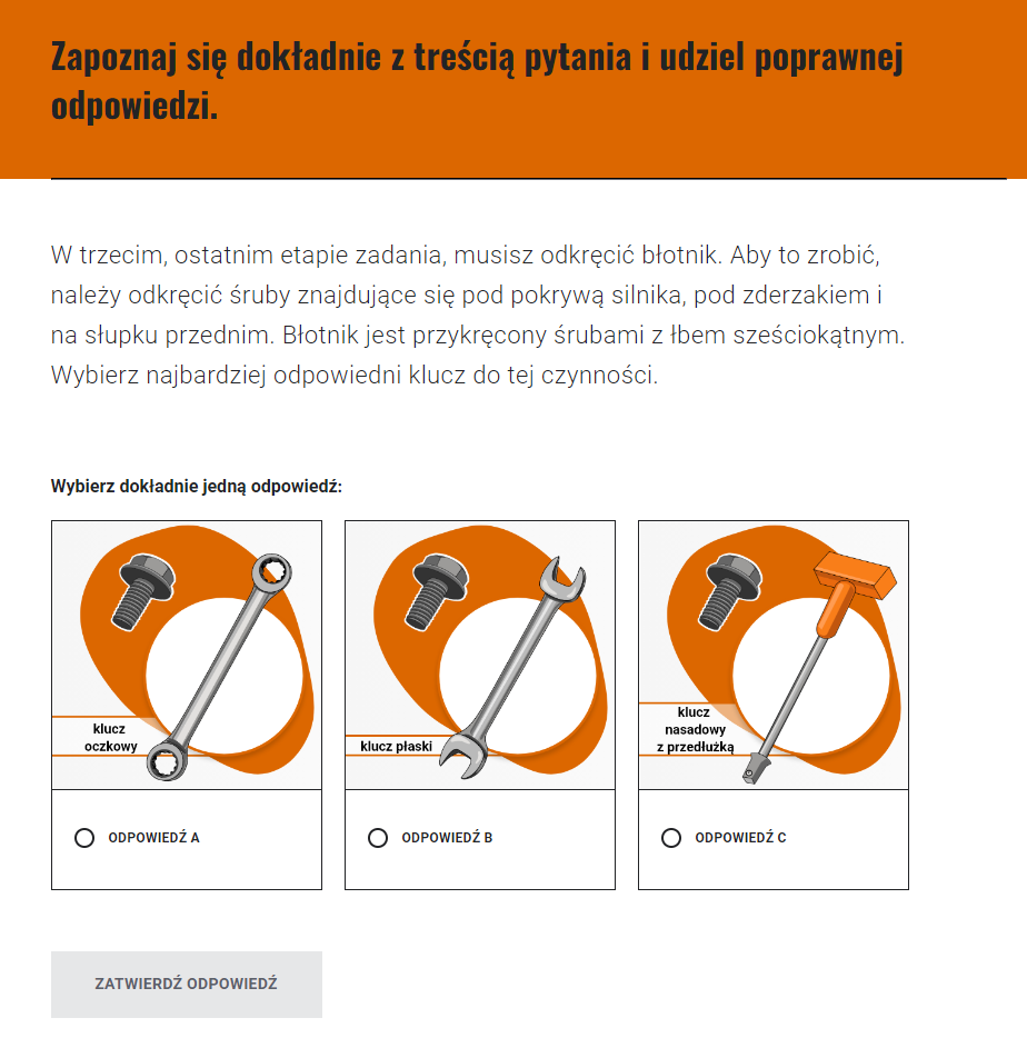 Przykładowe zadanie w grze