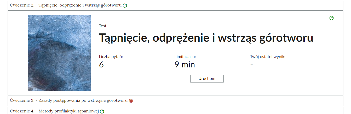 Widok przykładowego zadania