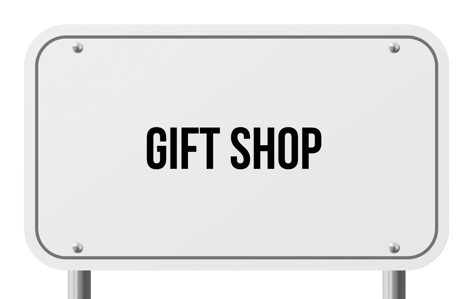 Znak z napisem: GIFT SHOP