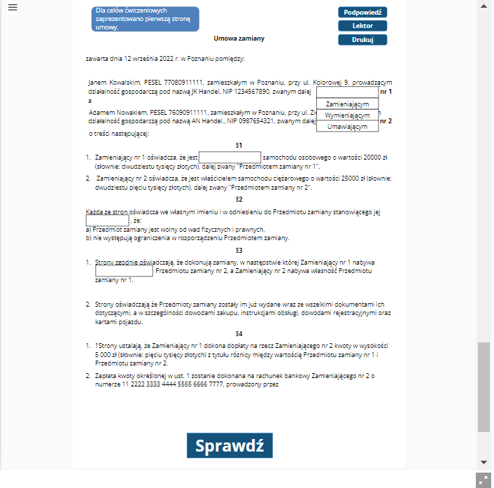 Widok dokumentu interaktywnego