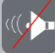 Ikona skreślonego głośnika