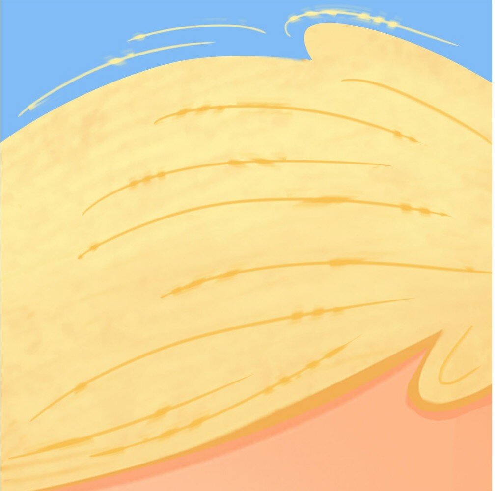 Ilustracja włosy chłopca.