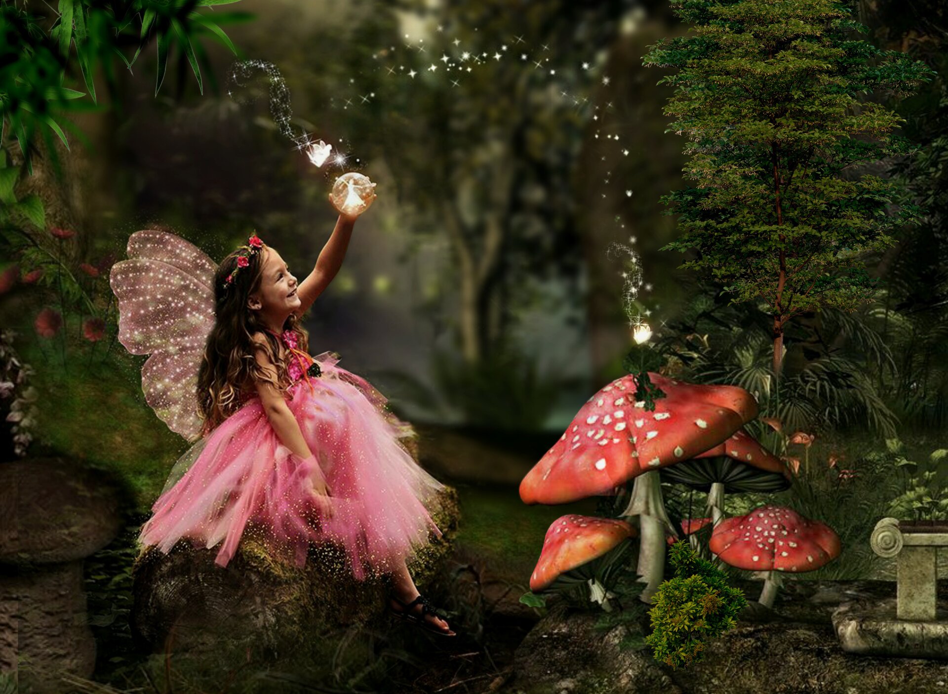 Ilustracja przedstawia dziewczynkę w stroju wróżki