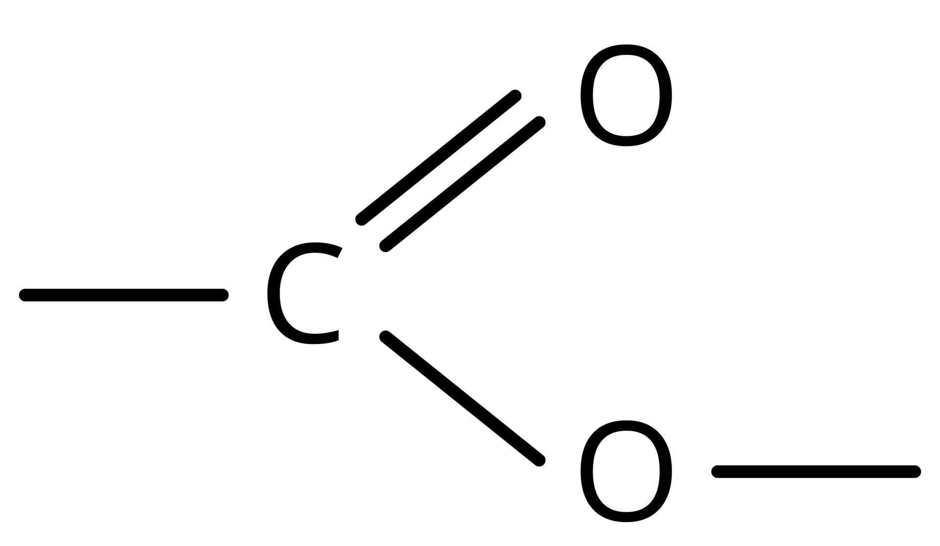 Ilustracja przedstawiająca grupę estrową: COO – is called the ester group. Estry mają dwuczłonową nazwę: w języku angielskim pierwszy człon nazwy pochodzi od alkoholu, drugi od kwasu. Ester have two‑word names. The first part is derived from alcohol and the second – from acid.