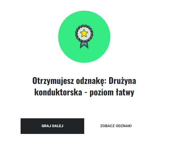 Przykładowa odznaka w grze