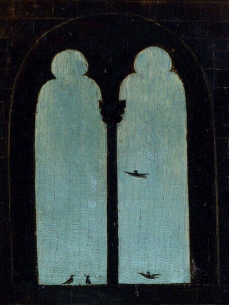 Antonello da Messina, Widok z okna (fragment obrazu Święty Hieronim w swojej pracowni), ok. 1475