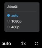 Rysunek przedstawia ikonę zmiany jakości filmu, czyli napis auto małymi literami, co również oznacza, że jest ustawiony automatyczny dobór optymalnej jakości odtwarzanego filmu do możliwości naszego komputera, tabletu czy telefonu.