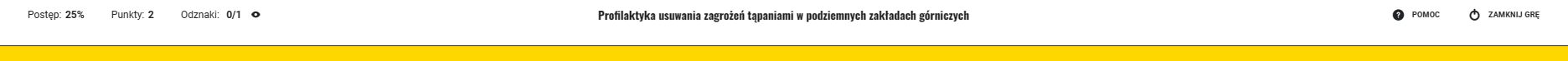 Przykładowy ekran pozwalający przerwać grę