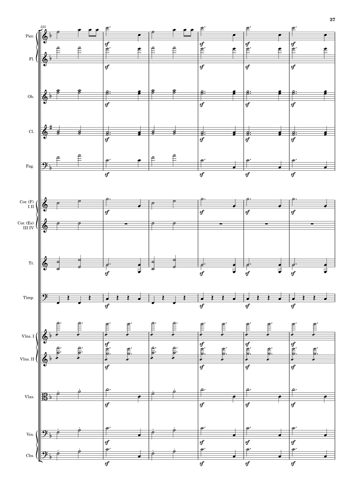 Ilustracja przedstawia stronę partytury utworu.