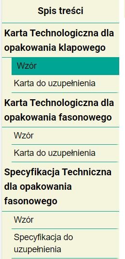 Przykładowy wygląd panelu wyboru dokumentu