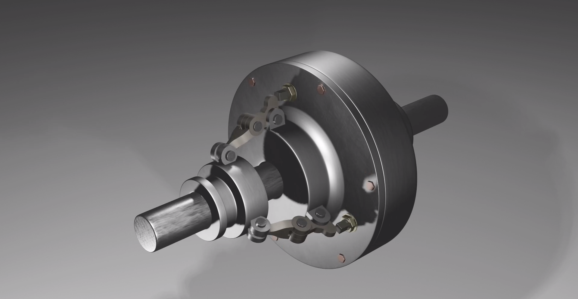 Ilustracja przedstawia sprzęgło, są to dwa talerze, które można od siebie odsunąć, w ten sposób odłączając napęd.