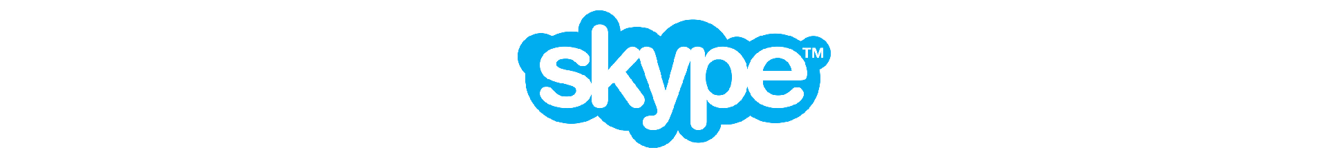 Ilustracja przedstawia logo programu Skype (napis skype - niebieskie, bardzo grube kontury, białe wypełnienie).