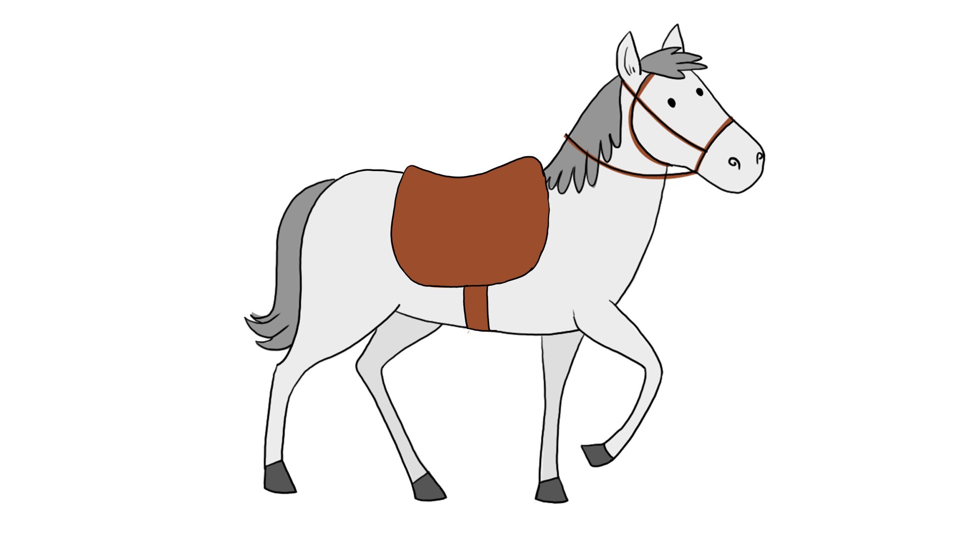 Ilustracja przedstawia konia.