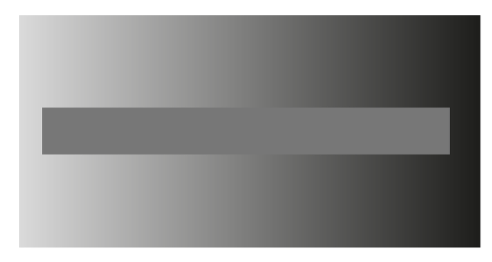 Ilustracja przedstawia szare tło w różnych odcieniach – kolor jasnoszary z lewej strony ilustracji przechodzi płynnie w ciemnoszary ze strony prawej. Pośrodku ilustracji biegnie długi, wąski, jednolicie szary prostokąt, który sprawia wrażenie, że jest w kilku odcieniach szarości poprzez sąsiadowanie z różnymi odcieniami tego koloru w tle. 