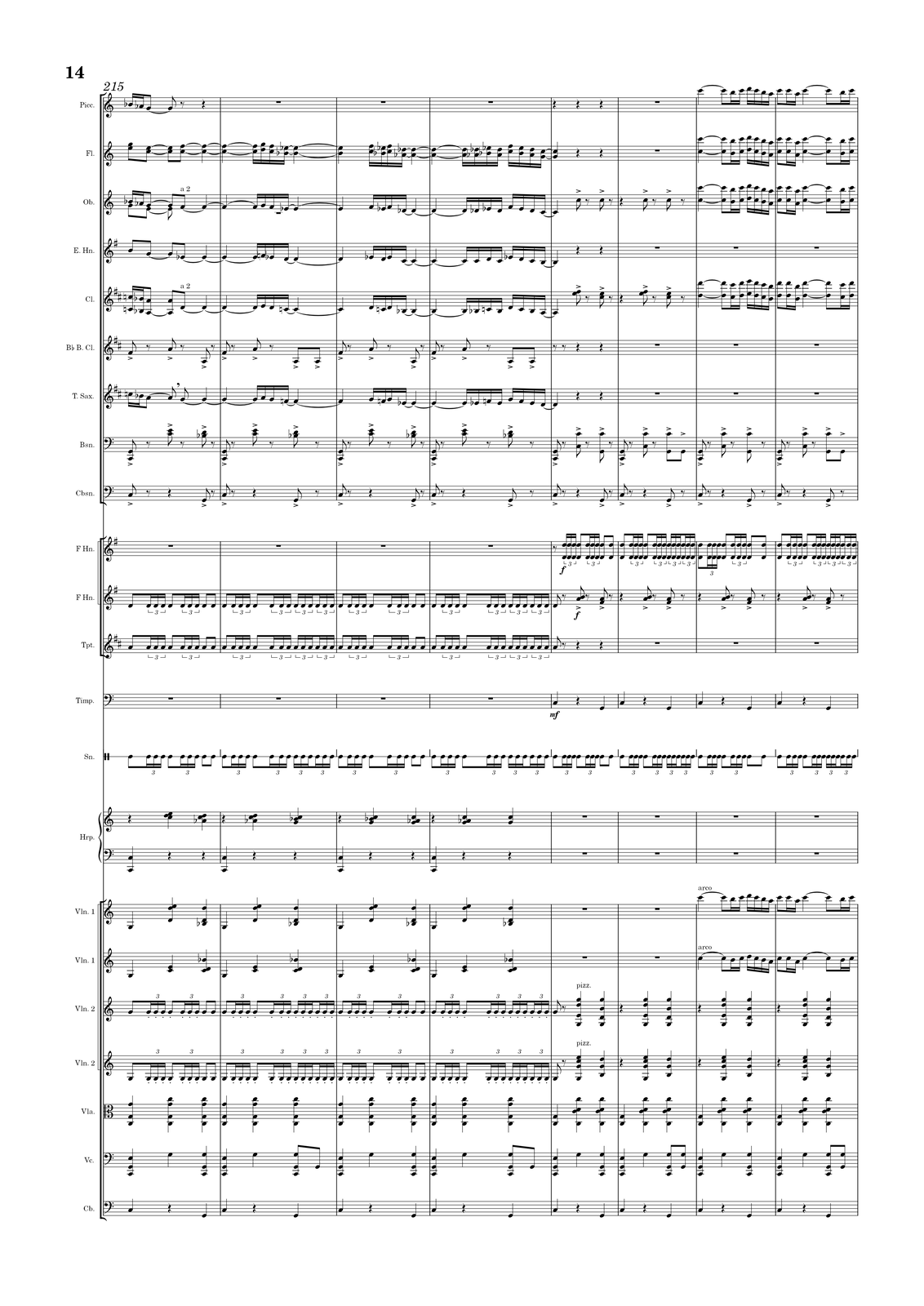 Ilustracja przedstawia stronę partytury utworu.