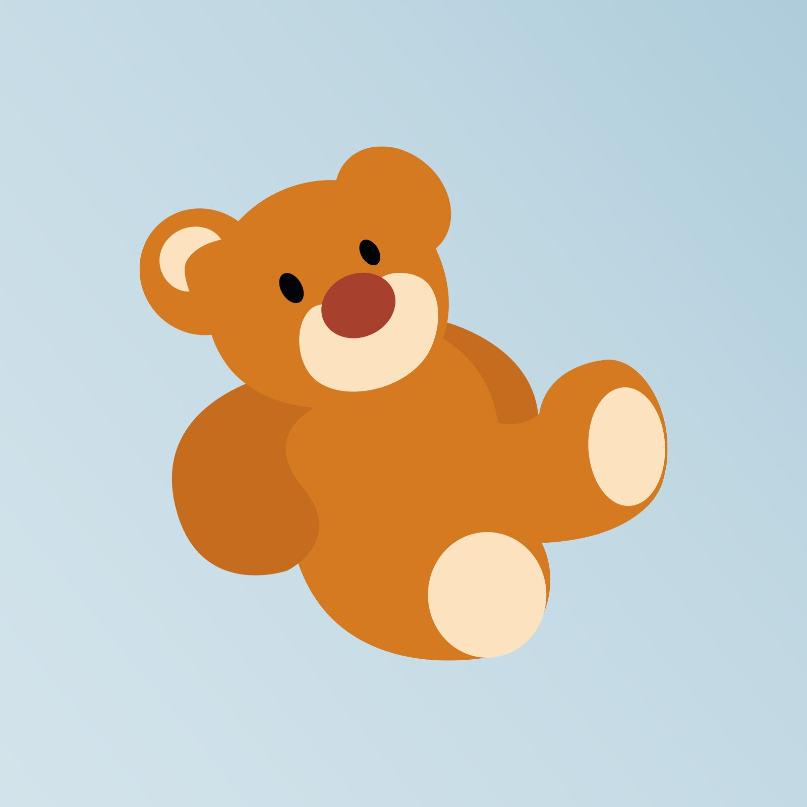 Ilustracja przedstawia pluszowego misia. 