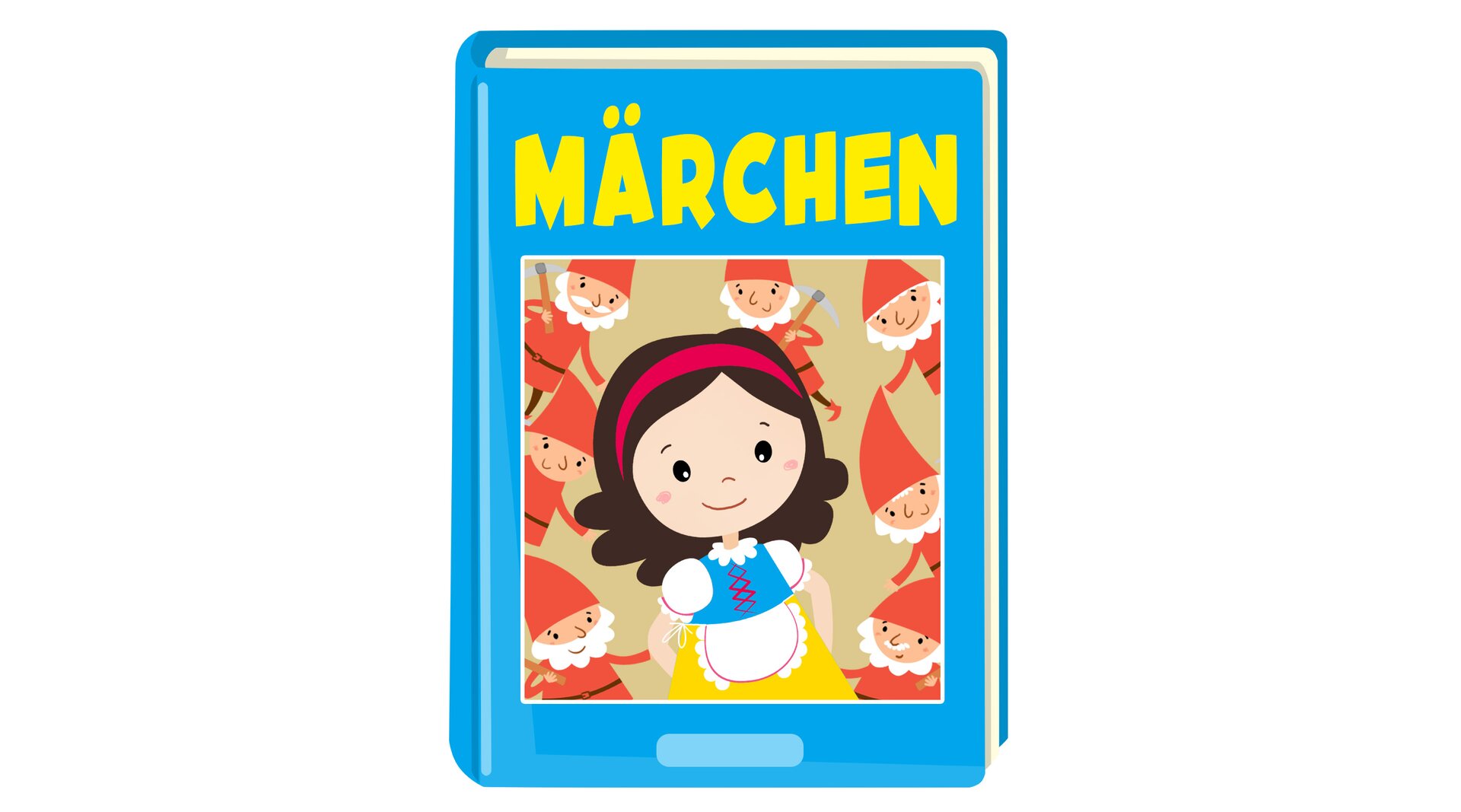 Na ilustracji znajduje się książka z baśniami.