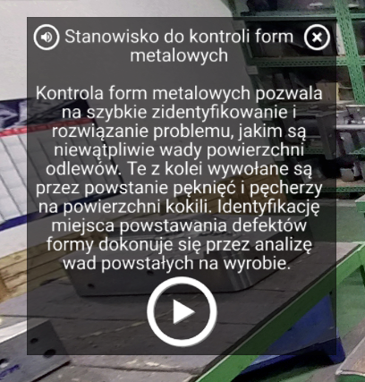 Informacja wyświetlona po naciśnięciu znacznika i