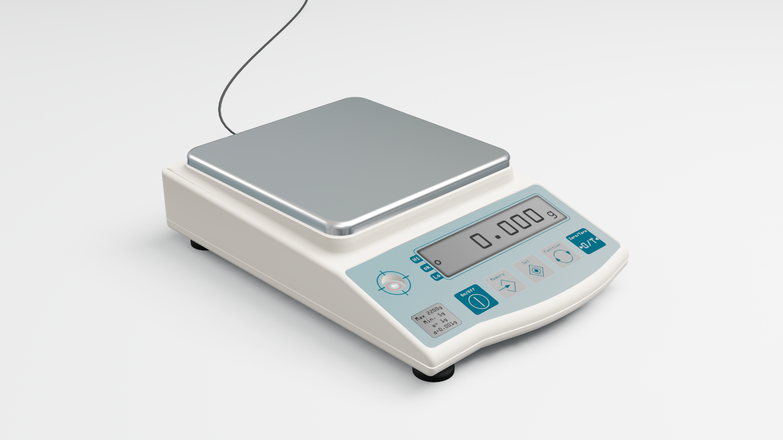 Na zdjęciu przedstawiona jest elektroniczna waga apteczna o dużej czułości.