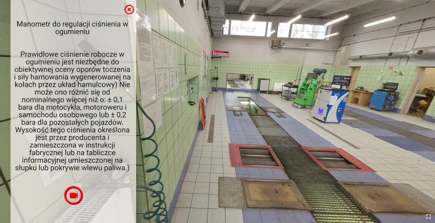 Przykładowy ekran spaceru wirtualnego