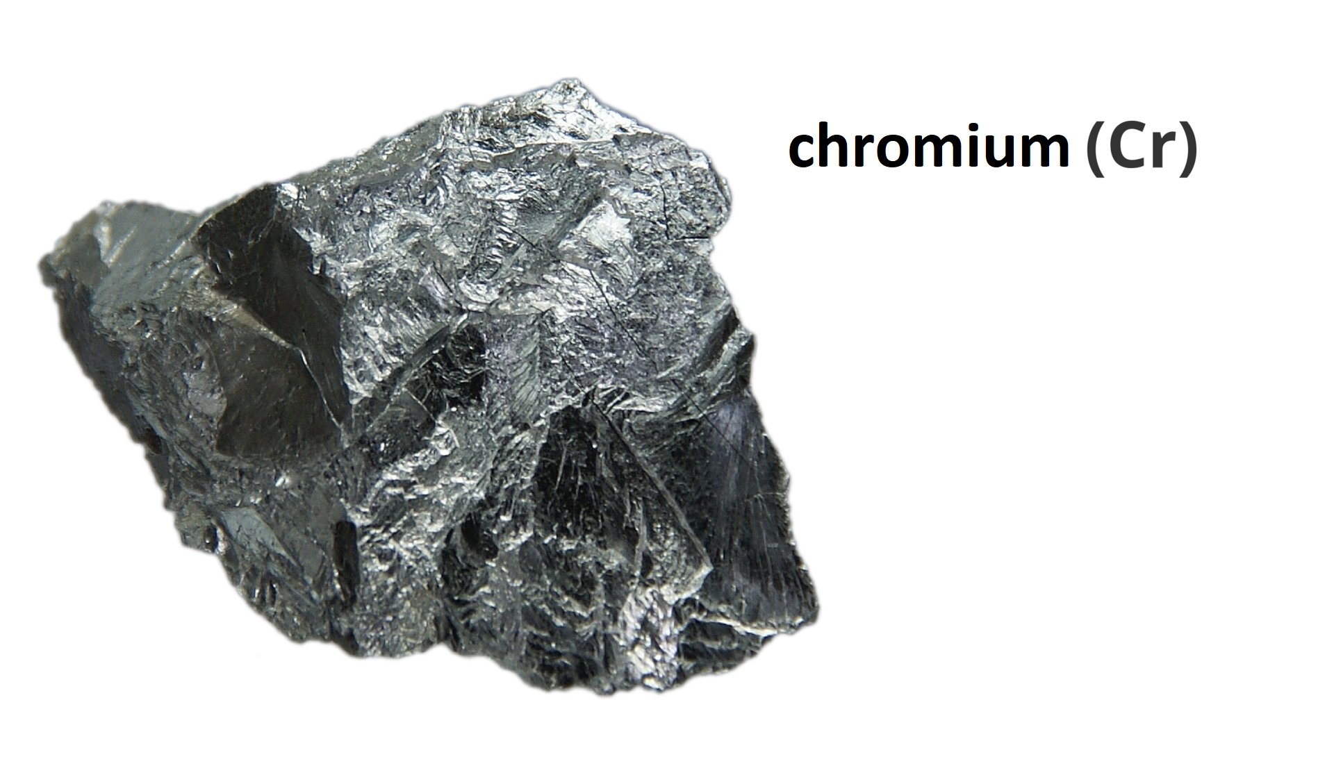 What kind of common features can you notice? The photograph shows a chromium.